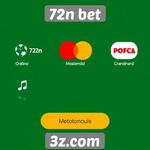 Métodos de pagamento disponíveis no 72n bet